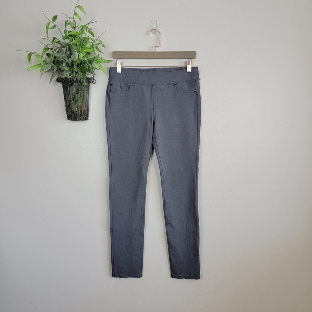 Liverpool 4 Pull On Skinny Legging Gray Mid Rise Soft Cotton Stretch Pants Jeans